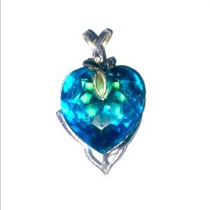 Vintage titanic lost Blue Diamond heart pendant